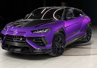 Purple Lamborghini Urus