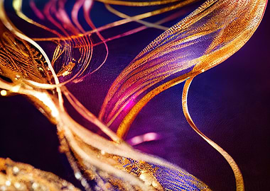 Abstract Gold and Purple