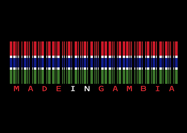 Gambia Barcode Flag