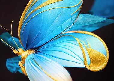Blue and Gold Butterfly