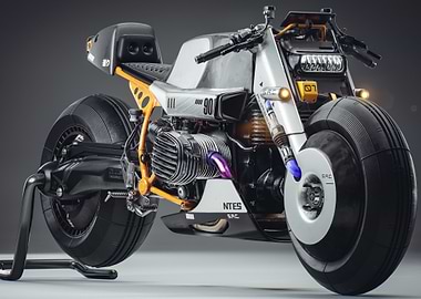 Futuristic Custom Motorcycle