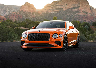 Orange Bentley Continental GT