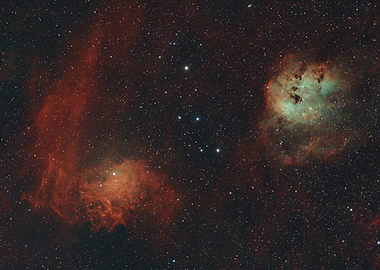 The Flaming Star & Tadpole Nebula