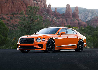 Orange Bentley Continental GT