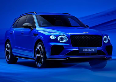 Blue Bentley Bentayga SUV