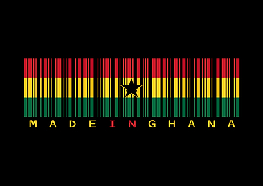 Ghana Flag Barcode