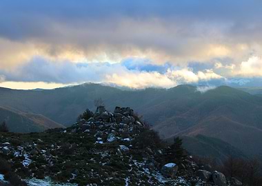Mountain Landscape with Clouds