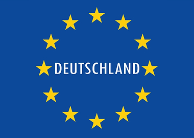 Germany Flag with EU Stars