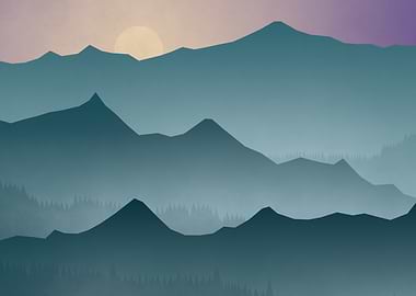 Misty Mountain Landscape