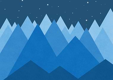 Blue Mountain Night Sky