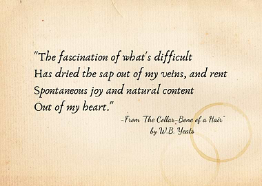W.B. Yeats Quote