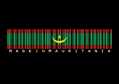 Mauritania Flag Barcode