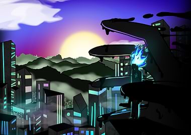 Looking at the street, illusion