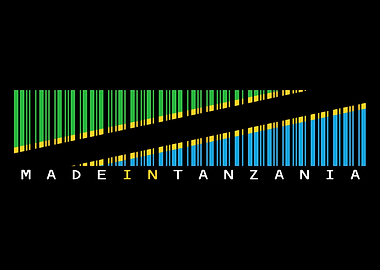 Tanzania Barcode Flag