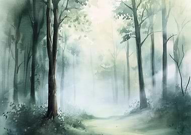 Misty Forest Path