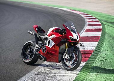 Red Ducati Motorcycle