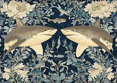 Sharks William Morris Botanical