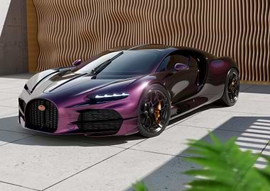 Purple Bugatti Chiron