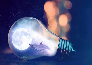 Dolphin in Lightbulb