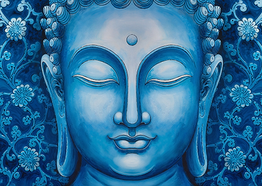 Blue Buddha Painting