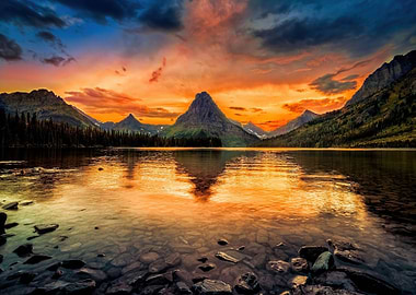 Mountain Lake Sunset