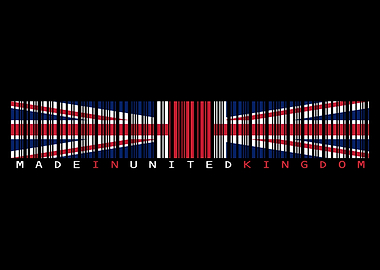 UK Flag Barcode