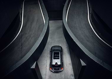 Black SUV in Urban Setting