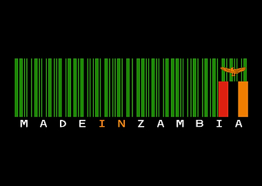 Zambia Barcode Flag