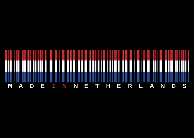 Netherlands Barcode Flag