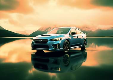 Subaru WRX STI in Mountain Landscape