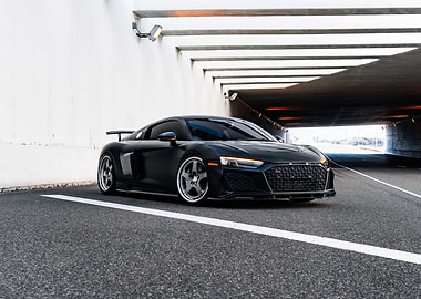 Black Audi R8 Underpass