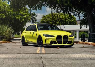 Yellow BMW M3