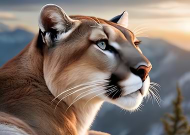 Majestic Cougar Portrait
