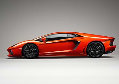 Orange Lamborghini Aventador