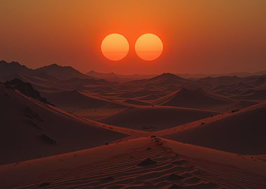 Double Sunset Desert