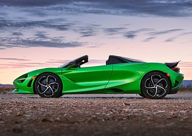 Green McLaren 765LT Spider
