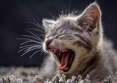 Yawning Kitten