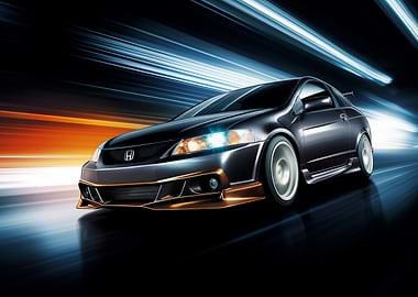 Honda Civic Speed Car art