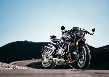 Black and Yellow Motorcycle