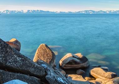 Lake Tahoe Rocks and Mountains