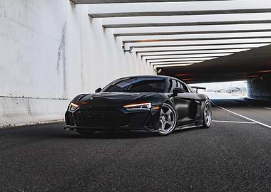 Black Audi R8 Underpass