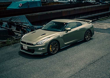 Matte Green Nissan GTR