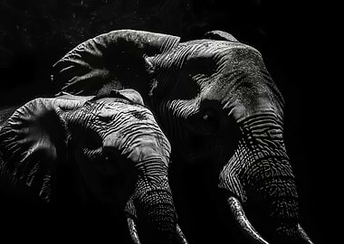 Elephants Close-Up