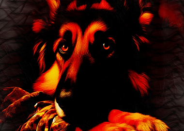 Fiery German Shepherd