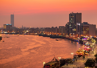 Dubai Creek at Sunset