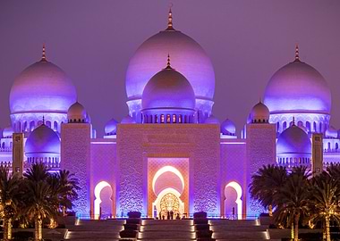 Sheikh Zayed Grand Mosque at Night