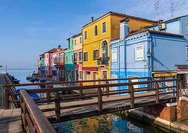 Burano Island In Venetian Lagoon, Italy