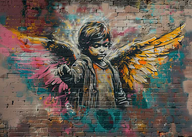 Angel Graffiti Mural