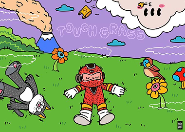 Touch Grass Illustration