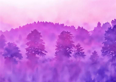 Purple Forest Fog